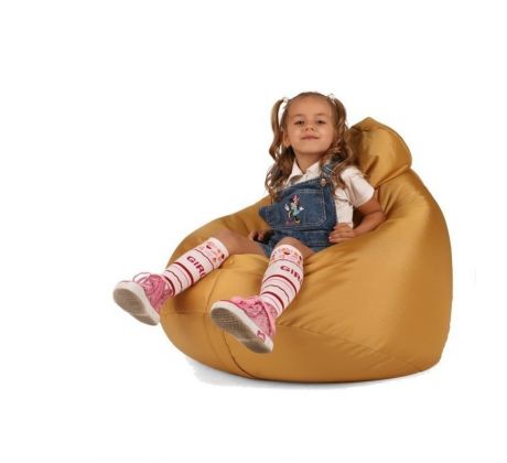 BEZ GRANULÁTU Dětský sedací vak (pytel) Amaki KID žlutý polyester