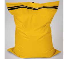 BEZ GRANULÁTU Sedací polštář Oskar BEANBAG s vnitřním vakem tmavě žlutá polyester